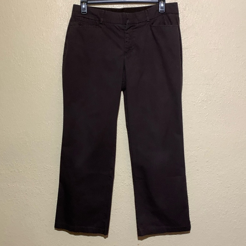 Dockers Pants 14S Dark Brown Stretch Mid Rise Straight Cotton Blend